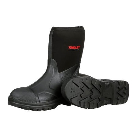 Tingley Tingley Badger Neoprene Boots, Plain Toe, Upper Rubber Sole, Steel Shank, 12"H, Blk, Size 13 87121.13
